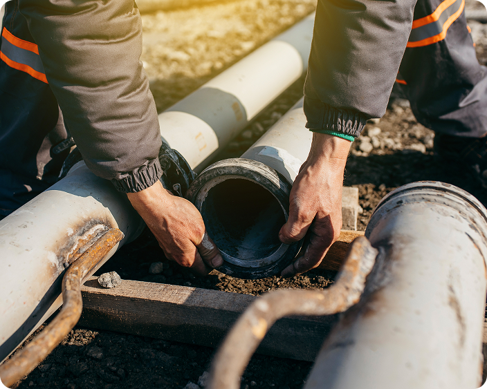DYLSAL plumber preparing to install a new pipe liner